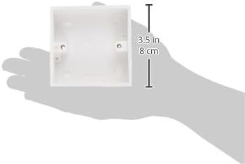 Biella Heavy Duty PVC Electrical Junction Box for Switch or Socket White (3x3)