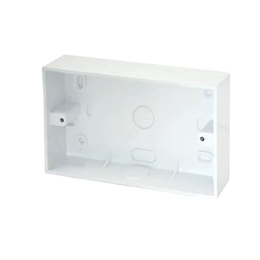 Biella Heavy Duty PVC Electrical Junction Box for Switch or Double Socket White (6x3)