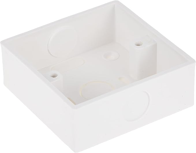 Biella Heavy Duty PVC Electrical Junction Box for Switch or Socket White (3x3)