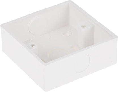 Biella Heavy Duty PVC Electrical Junction Box for Switch or Socket White (3x3)