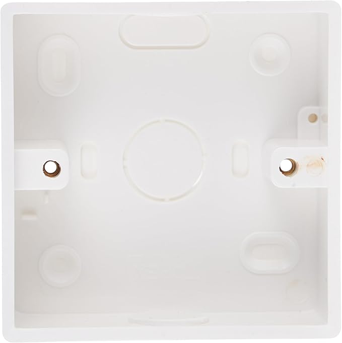 Biella Heavy Duty PVC Electrical Junction Box for Switch or Socket White (3x3)