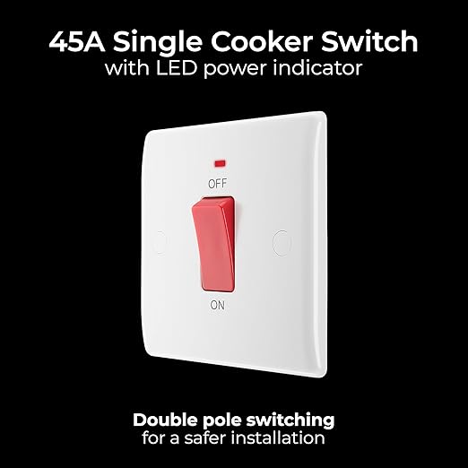 Cooker Switch 45A with Neon