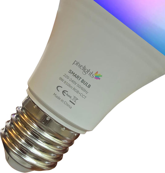 SMART BULB E27 WiFi LED, 2Years Warranty, Music Sync, 16 Million Colors, Voice Control, works with Alexa and Google Assistant, Timer Function, Control from Anywhere.