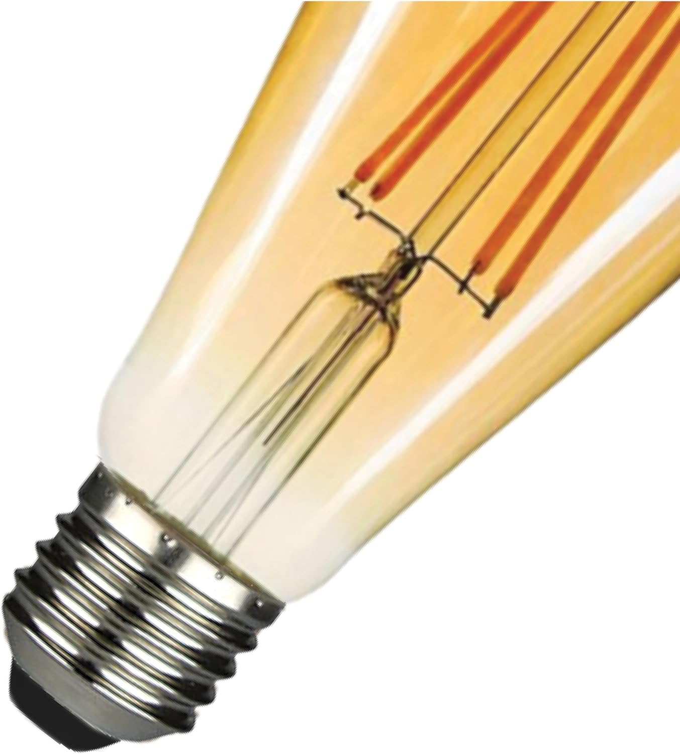 LED Vintage Edison Bulb, 6W E27, ST64 Golden, 2700K Warm White, 2Years Warranty, Antique Style Retro, 600Lumens, 25000Hr Long Life, CE